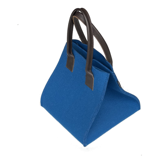 Handtasche Square 020 Petrol Blau Wollfilz